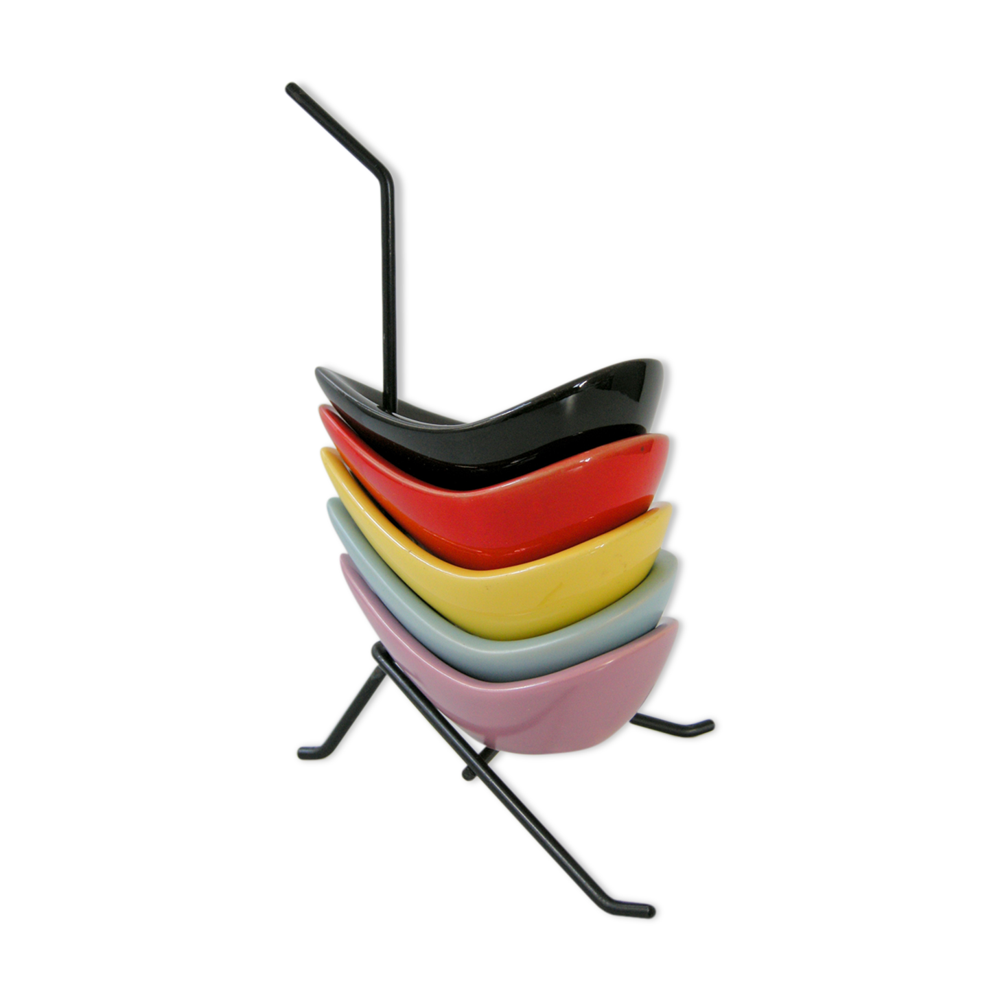 Vintage ashtray 1950 ceramic tripod