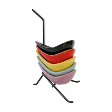 Vintage ashtray 1950 ceramic tripod
