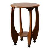 Amsterdamse School Oak round Side Table, The Netherlands, ca. 1920