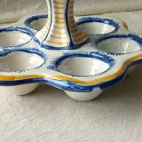 Egg coquetier in faience of quimper hb