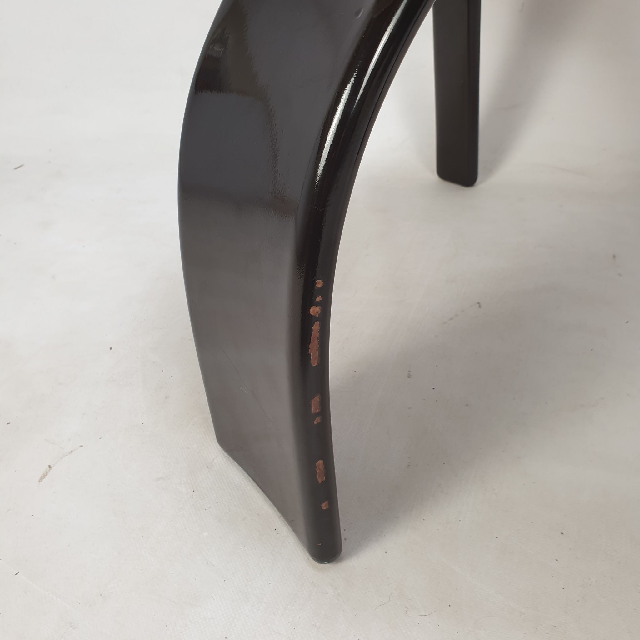 Ensemble de 4 chaises Giovanni Offredi Sail par Saporiti Italie 1973
