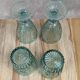 Set of 4 moulded glass glasses – vintage style