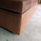 Leather and brushed metal coffee table from the 70s