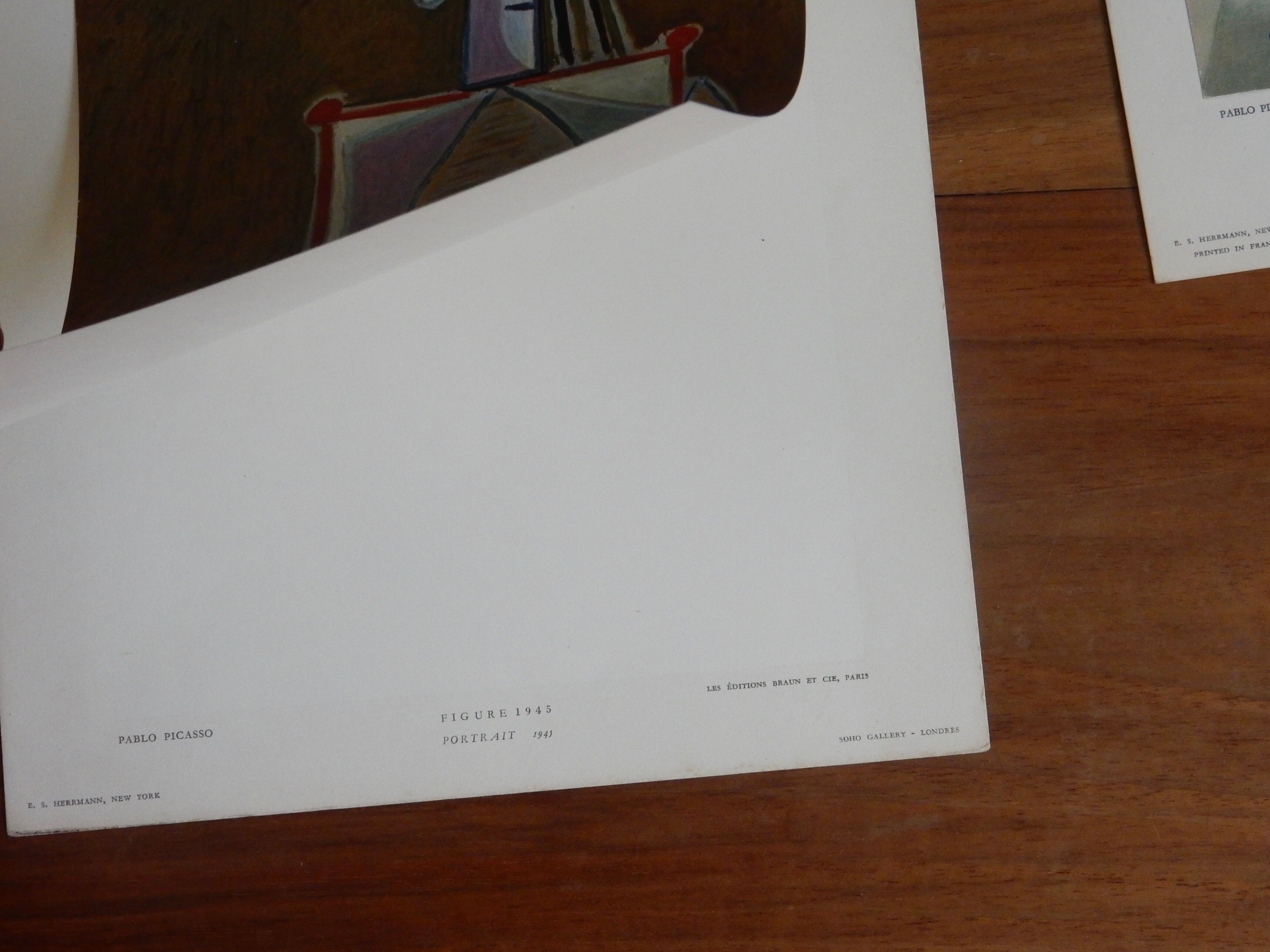 Picasso Figure 1945 reproduction Editions Braun & Cie - Paris