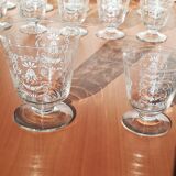 Set of 12 engraved Bohemian Crystal Glasses