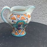 Glazed ceramic jug pottery Orvieto made in italy vintage