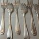 Suite 12 dessert forks silver metal era art deco