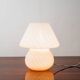 Coppia de lampes de table Murano champignon rose design des années 1970