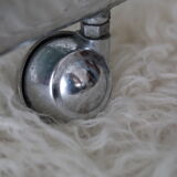 Side table serving chrome and vintage glass 70