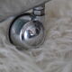 Side table serving chrome and vintage glass 70