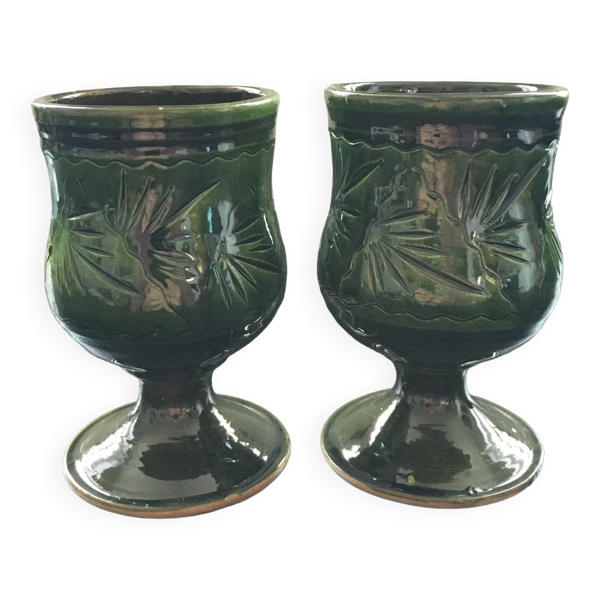 Lot de 2 verres en céramique