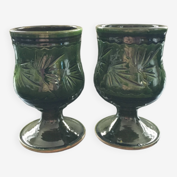 Set of 2 ceramic glasses