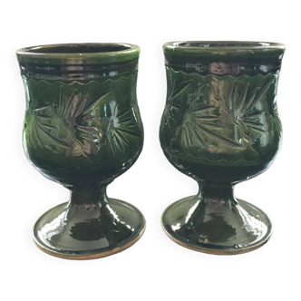 Set of 2 ceramic glasses