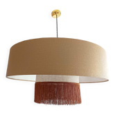 XXL fringe double lampshade suspension