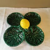 Vintage Vallauris “lemon” Barbotine dish