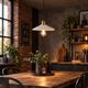 Suspension beton massif style opaline