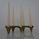 Large Brutalist Bronze Candleholder by Michael Harjes, 1960s