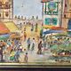 Oil Painting on Canvas Saint Jean de Luz Rue de la République signed Gil Va