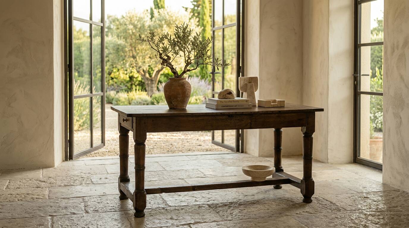Grande table Louis XIII d'époque en chêne massif