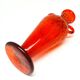 Vase, modernism, red glass, designed by M. Gołogórski, Poland, 1970s