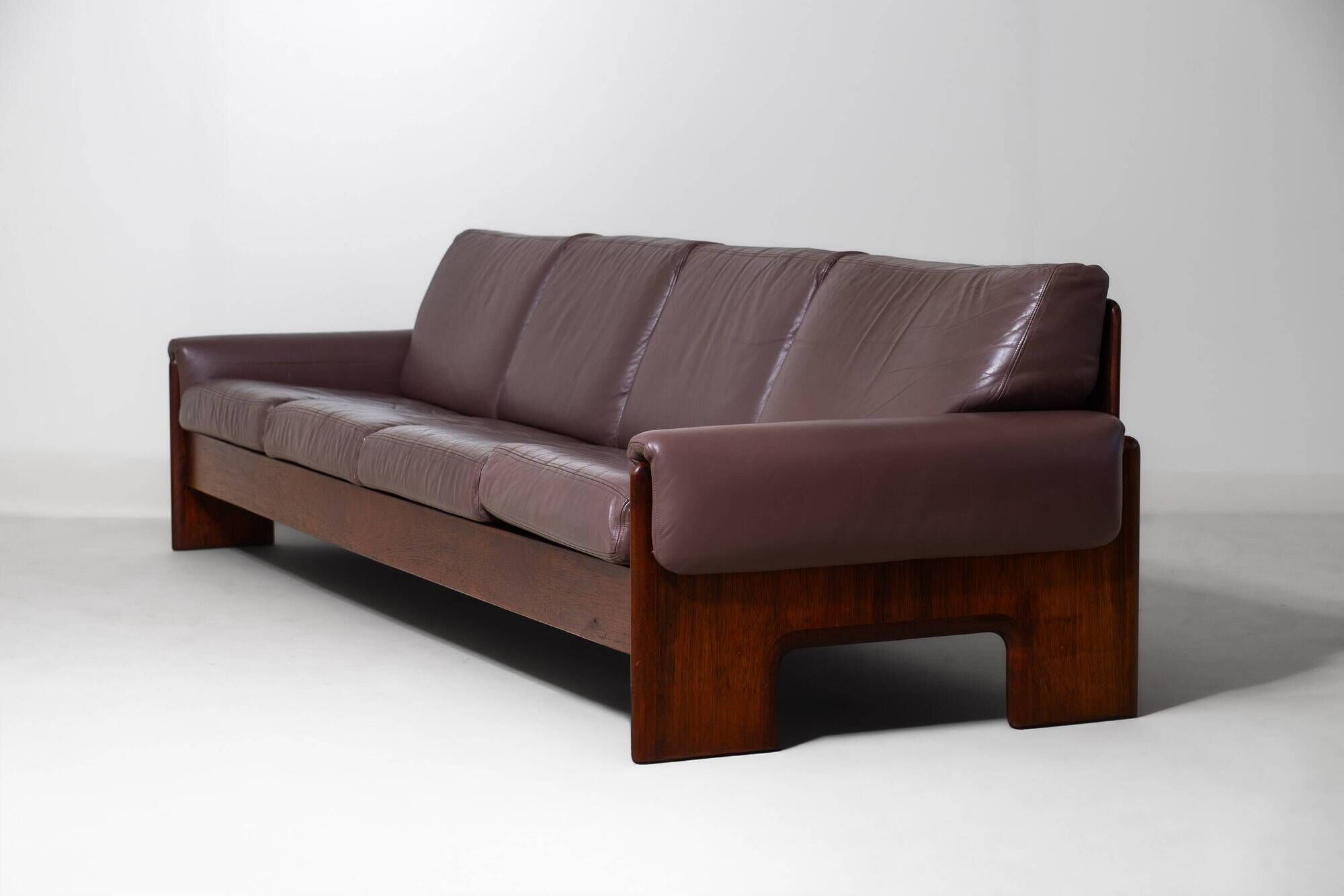 Wide minimalist loft sofa, Italy 1970s