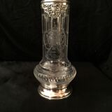 Crystal and silver vase, 19th century