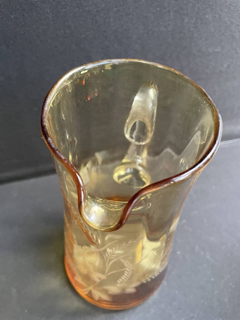 Saint Louis beer service in blown and cut amber crystal – Art Deco