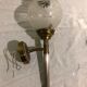 Glass and brass suspension and its vintage sconces