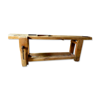 Antique solid wood workbench