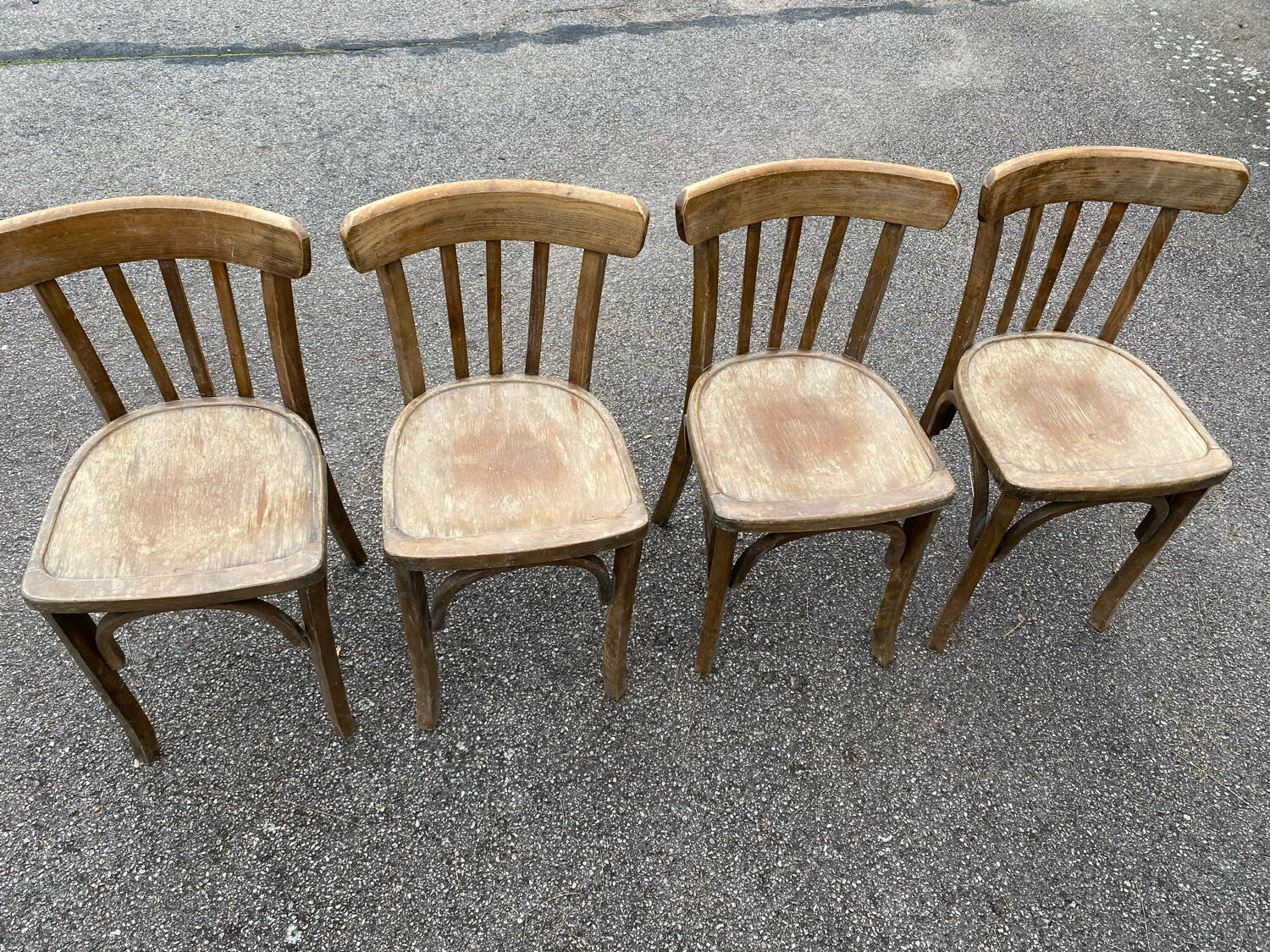 Set of 4 raw bistro chairs