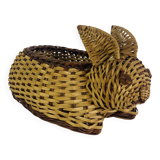 Vintage wicker rabbit basket