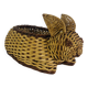 Panier lapin en osier, vintage