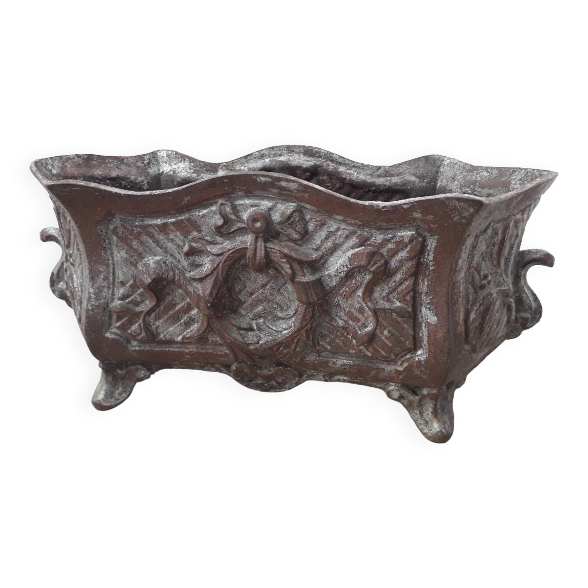 Old cast iron planter