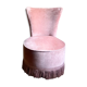 Small old toad armchair in old pink velvet