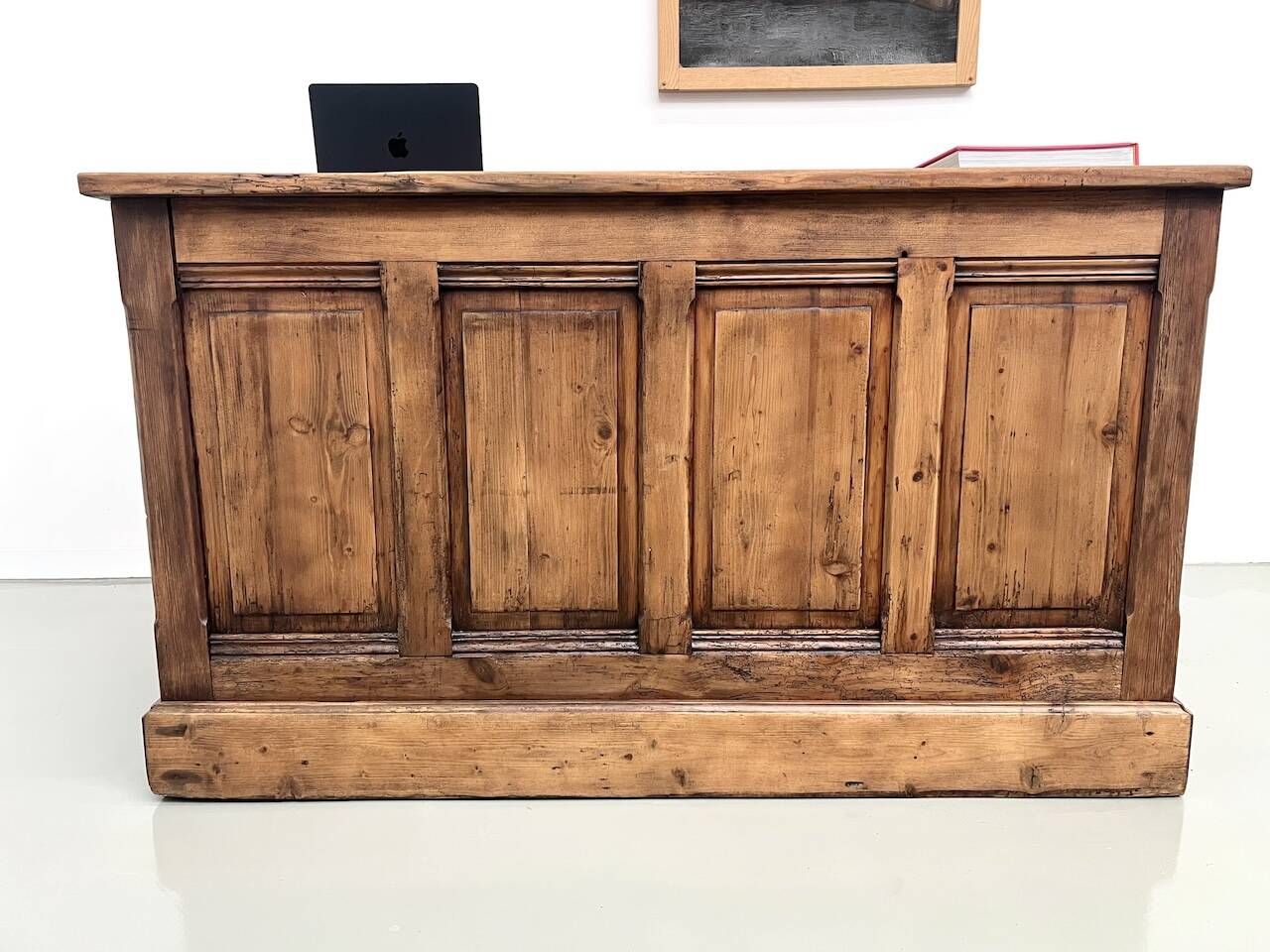 Old pine trading counter, circa 1950