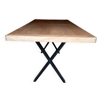 Industrial and wooden table