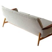 Mid-century scandinavian 3-seater sofa made of teak & boucle, norway 1970's
