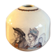 Ball vase in enamelled earthenware Cazalas signed design 30s - 40s