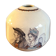 Ball vase in enamelled earthenware Cazalas signed design 30s - 40s