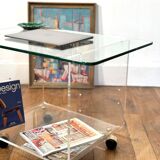 Table basse Plexiglas et verre David Lange