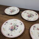 5 assiettes Bouquet de fleurs
