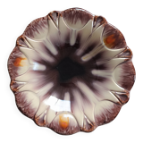 Vintage glazed compote dish. Flower. East Germany.