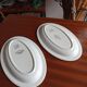 Vegetable dish with 2 platters and 2 small dishes, Salins earthenware, pale green Opaceline