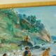 Vintage European oil on canvas – "Beach Scene"