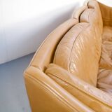 3-seater sofa in cognac leather, Georg Thams, 1960s, Grant Mobelfabrik, publisher