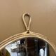 Round rattan mirror with ring