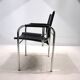 Strässle HE leather lounge chair by Hans Eichenberger