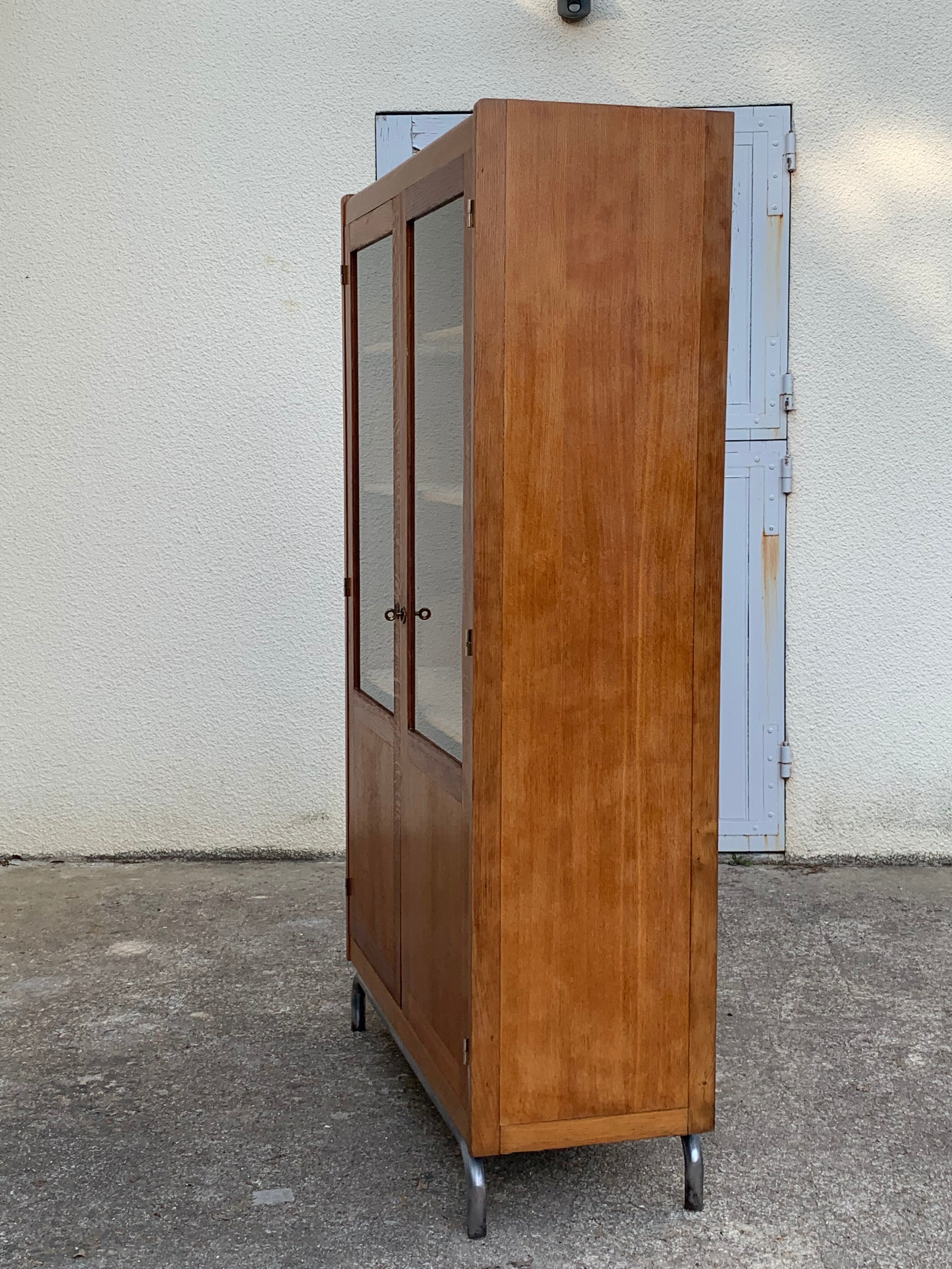 Glass cabinet from a primary school, 1950.