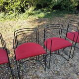 6 chairs from the 80s, metal structure