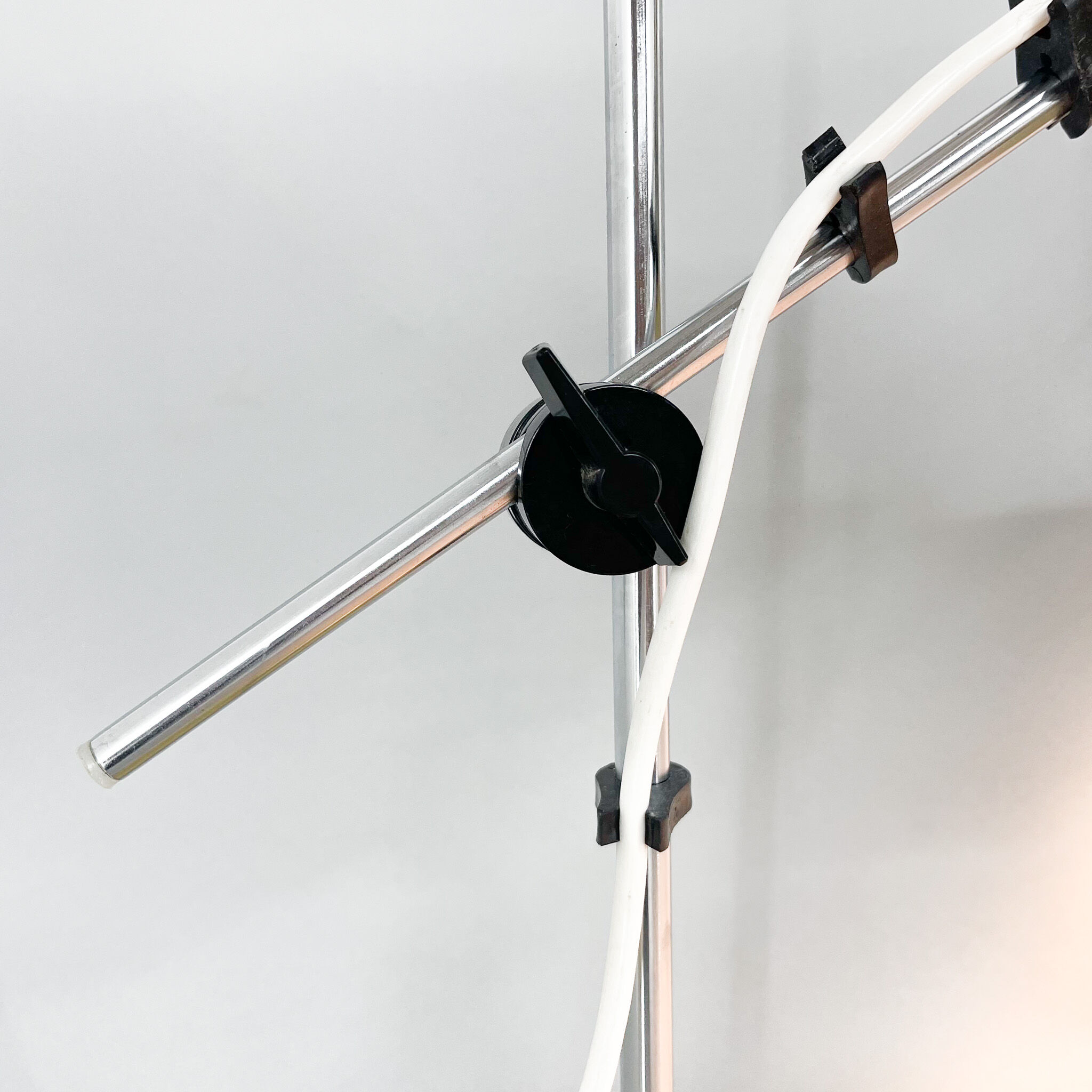 1970's Adjustable Metal Table Lamp in Creamy Colour, Hungary